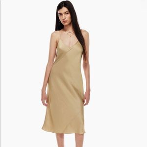 Aritzia Wilfred never worn Champagne color dress